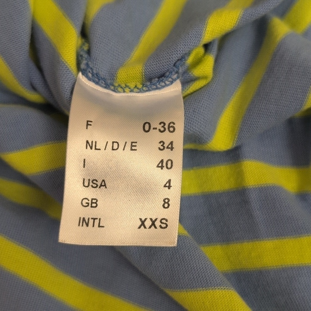 SAINT JAMES Striped Blue and Yellow Top Size 4us - Picture 6 of 6